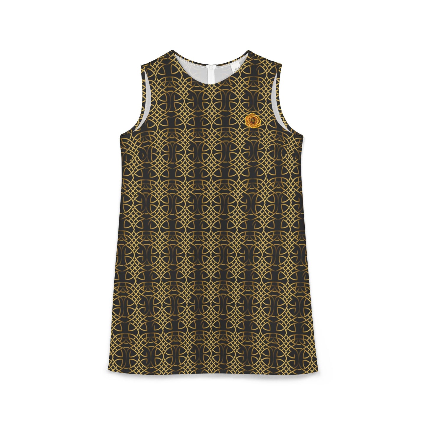 Gold & Black Sleeveless Dress