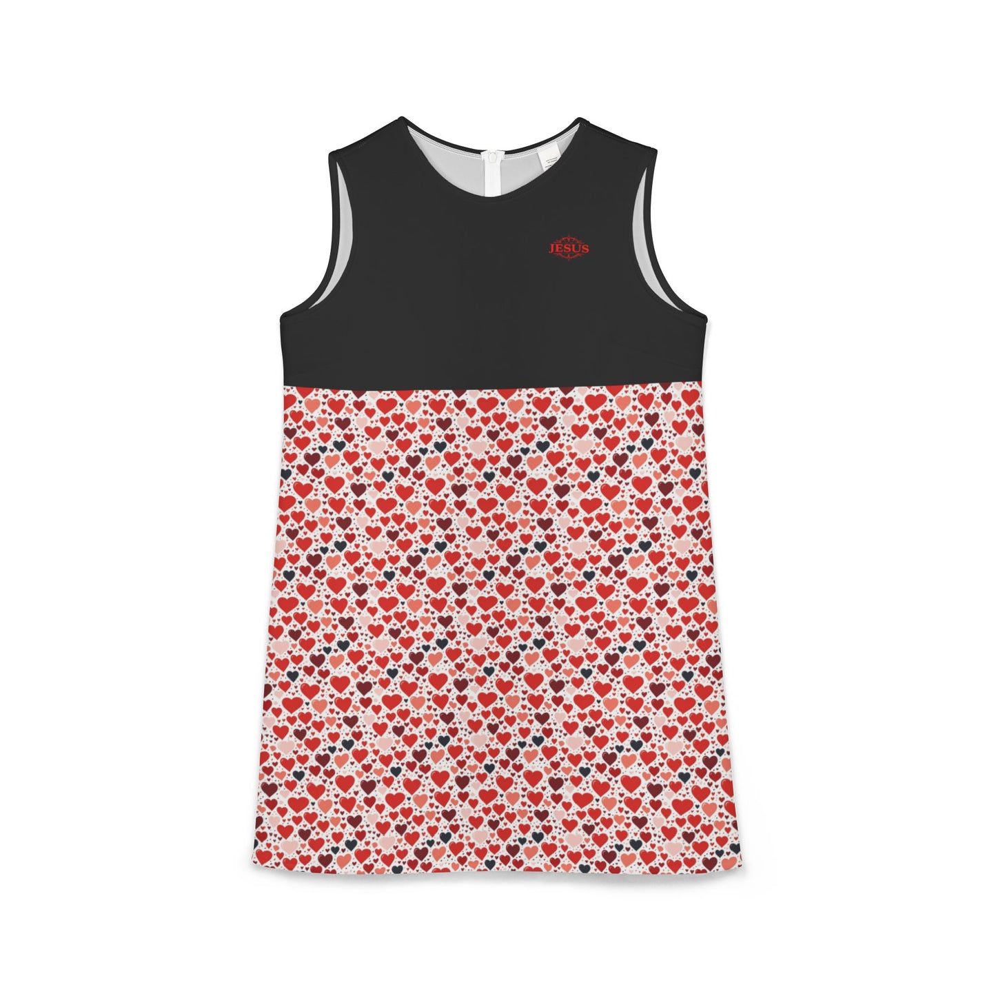 Red & Black Sleeveless Dress