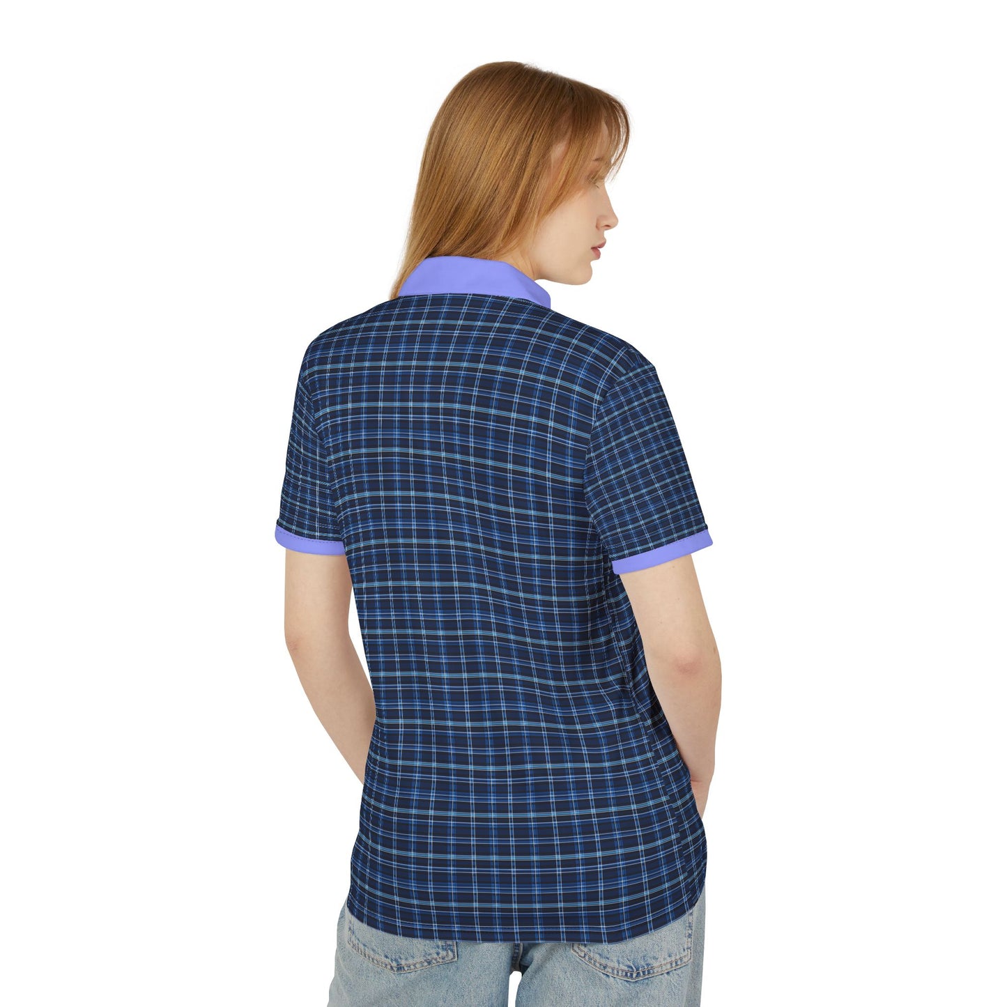 The Cross Blue Checkered Polo Shirt