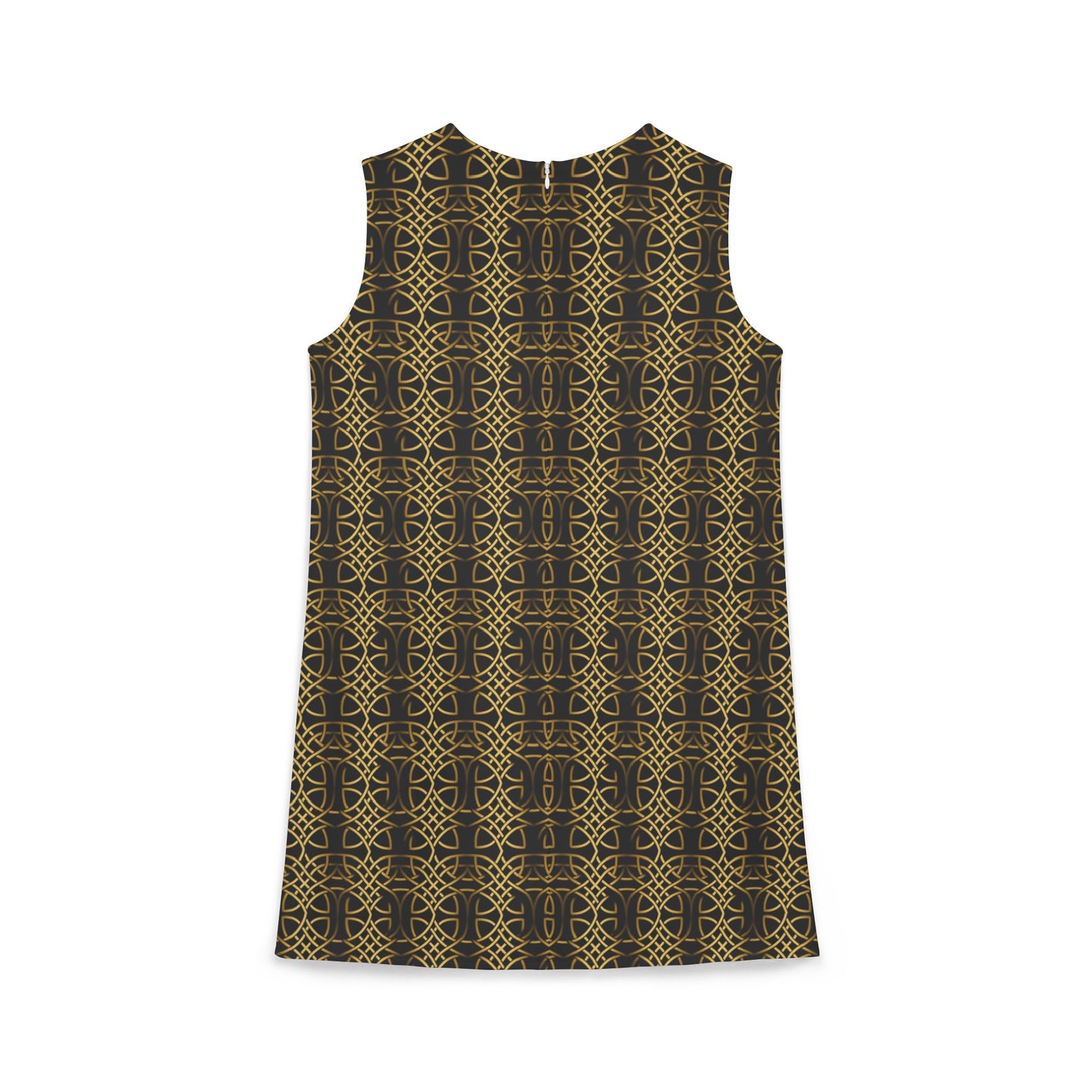 Gold & Black Sleeveless Dress