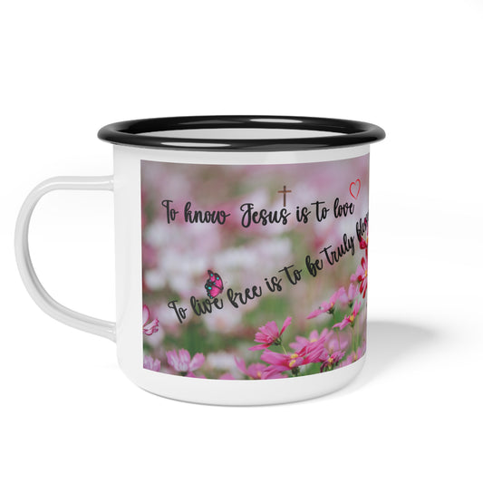 To Know Jesus Inspirational Enamel Camp Cup
