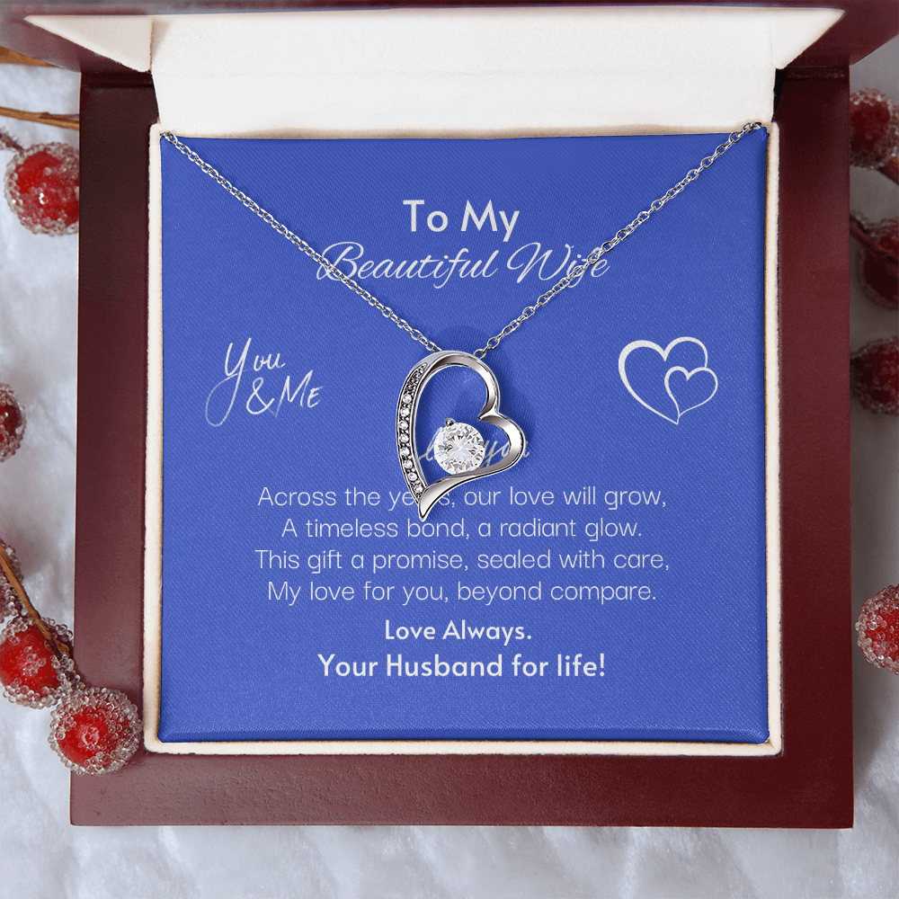 To My Beautiful Wife Forever Love Necklace