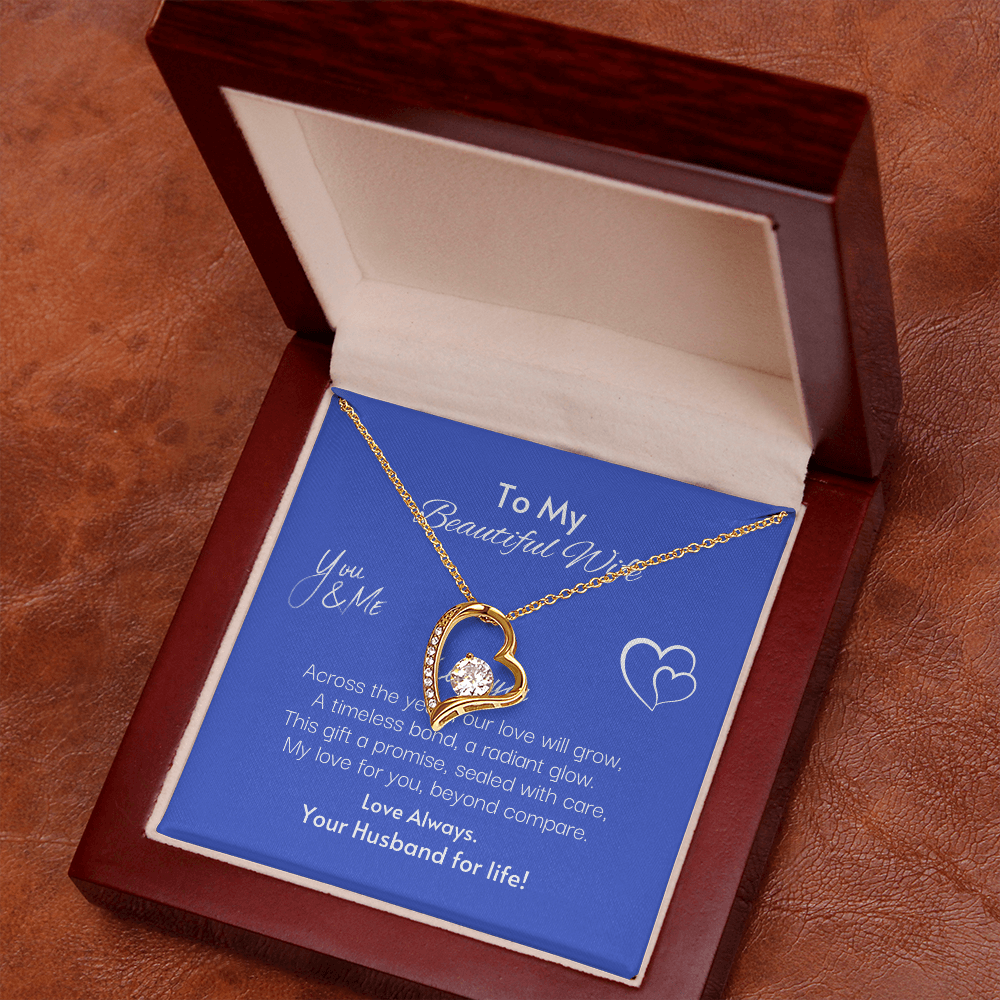To My Beautiful Wife Forever Love Necklace