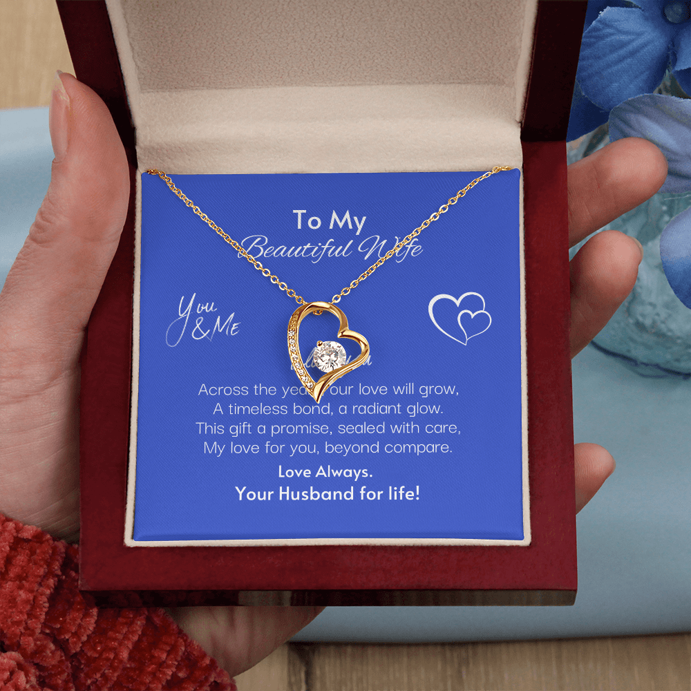 To My Beautiful Wife Forever Love Necklace