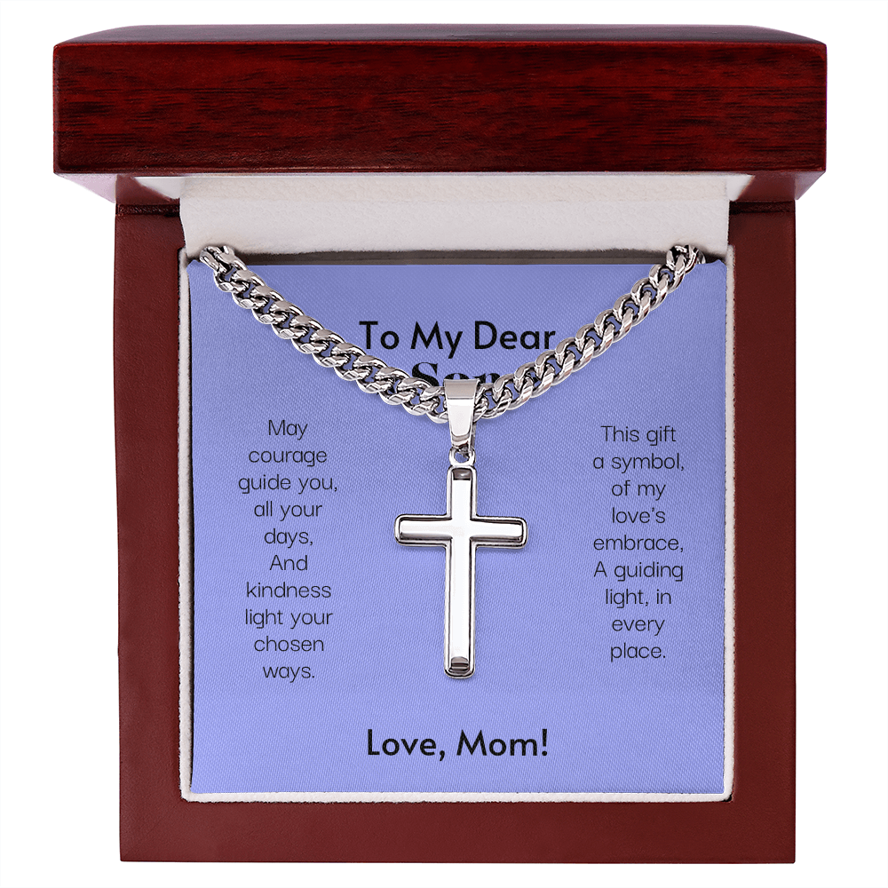 To My Dear Son Cross Necklace