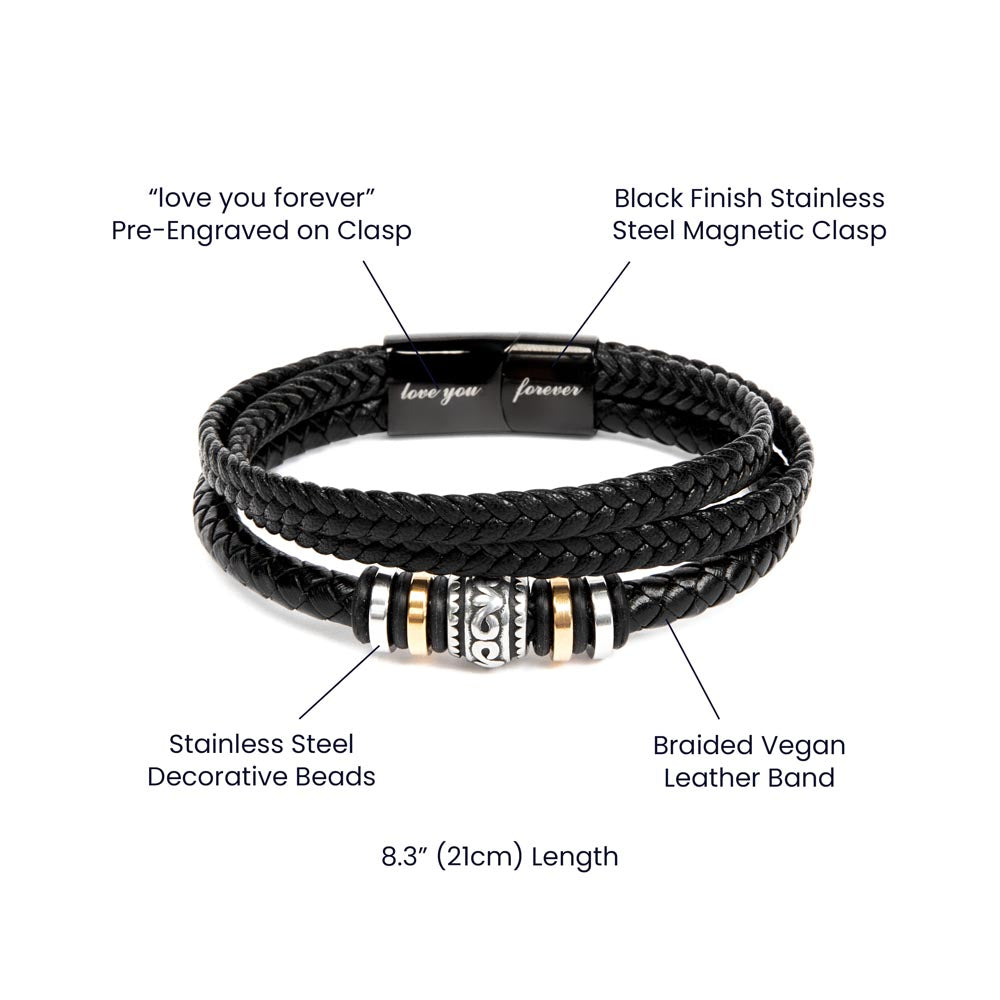 To My Husband "Love You Forever" Bracelet