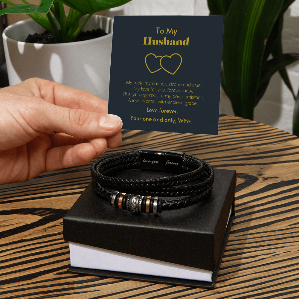 To My Husband "Love You Forever" Bracelet