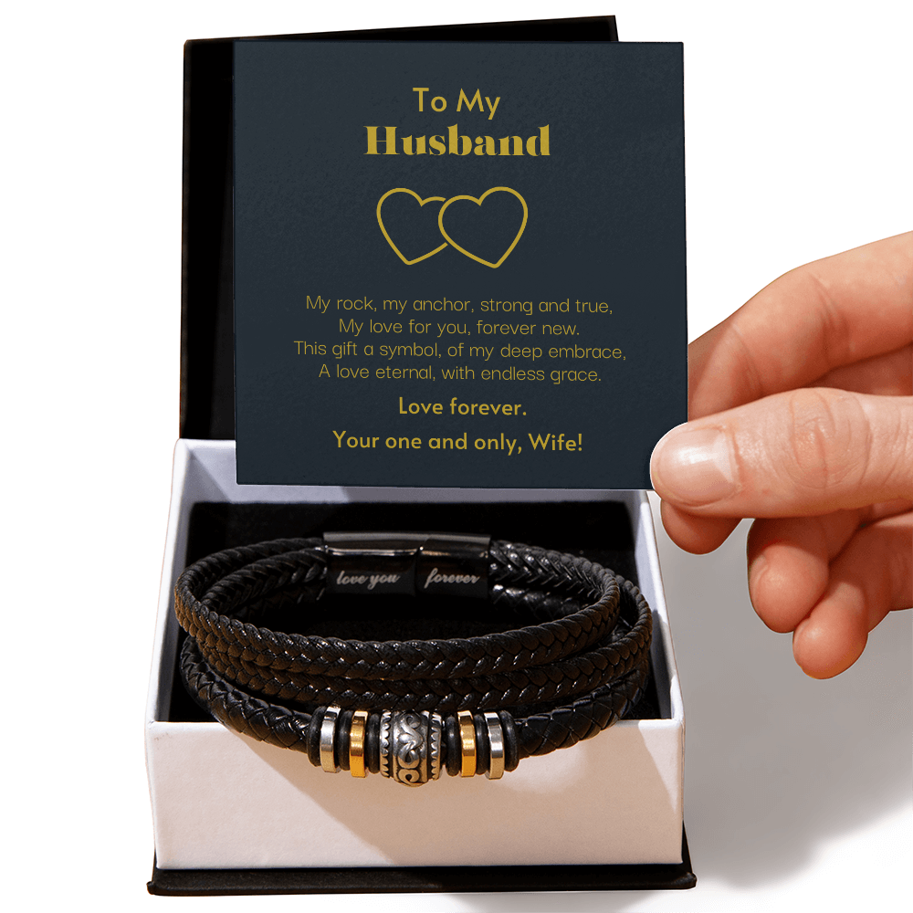To My Husband "Love You Forever" Bracelet