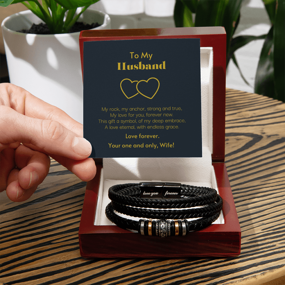 To My Husband "Love You Forever" Bracelet