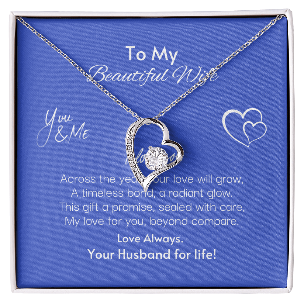 To My Beautiful Wife Forever Love Necklace