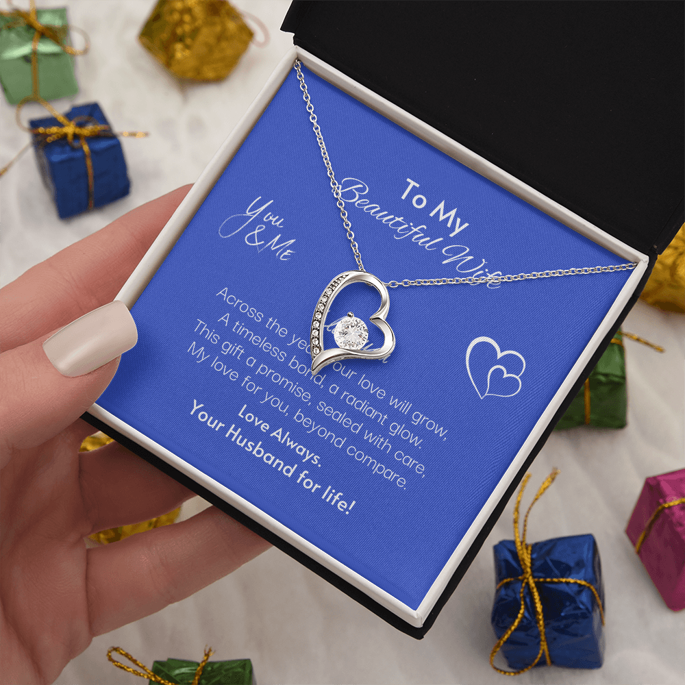 To My Beautiful Wife Forever Love Necklace