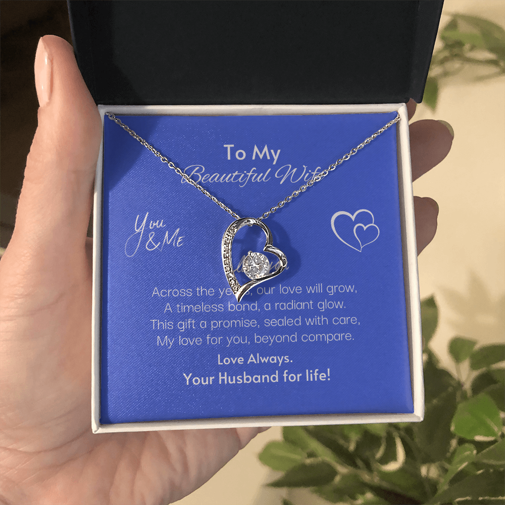 To My Beautiful Wife Forever Love Necklace