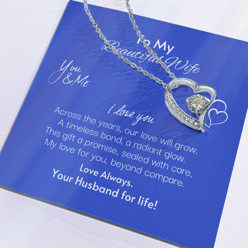 To My Beautiful Wife Forever Love Necklace