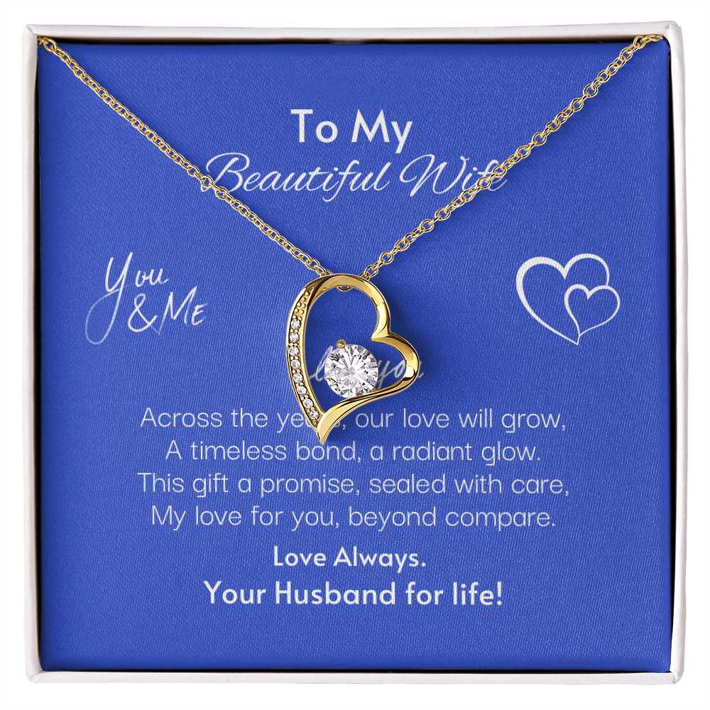 To My Beautiful Wife Forever Love Necklace