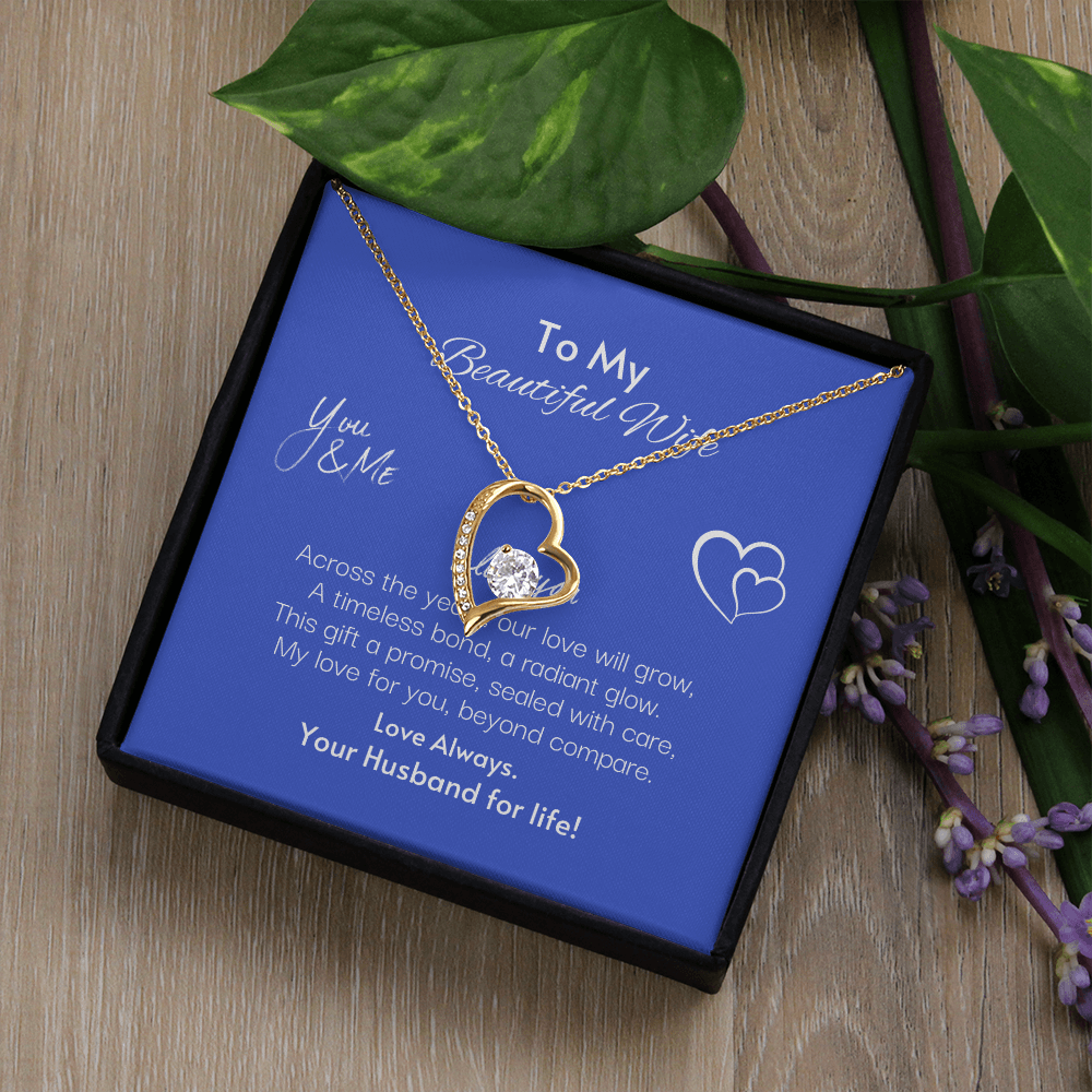 To My Beautiful Wife Forever Love Necklace