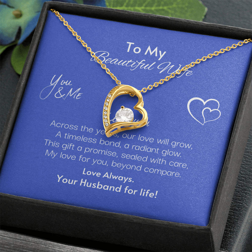 To My Beautiful Wife Forever Love Necklace