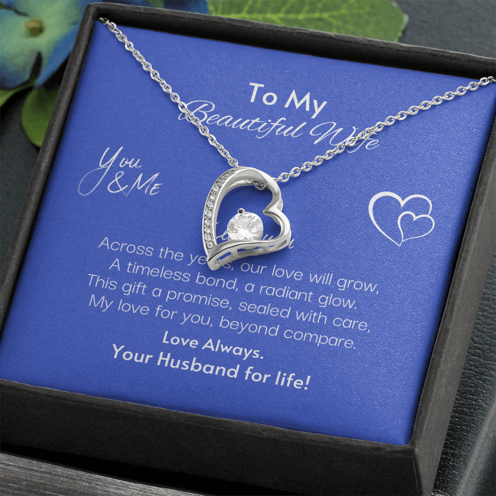 To My Beautiful Wife Forever Love Necklace
