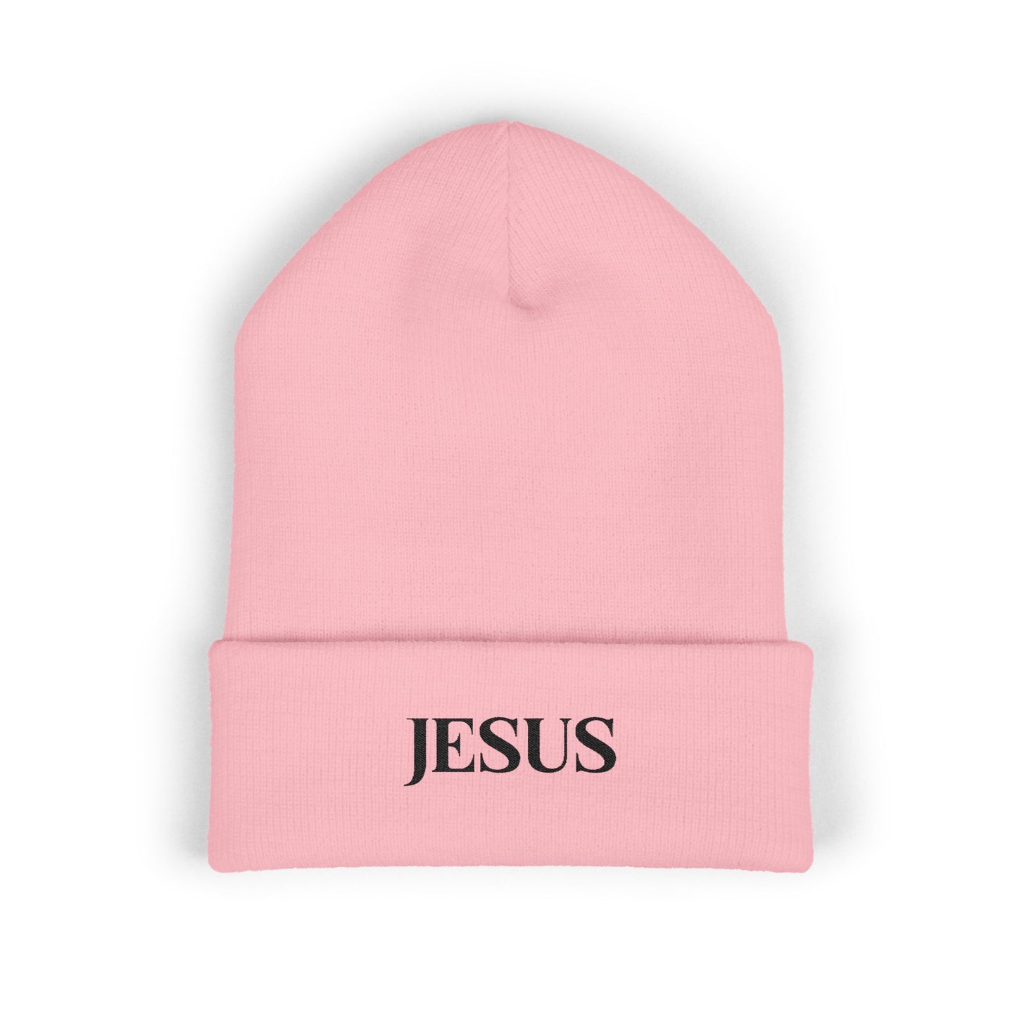 JESUS Classic Embroidered Cuffed Beanie