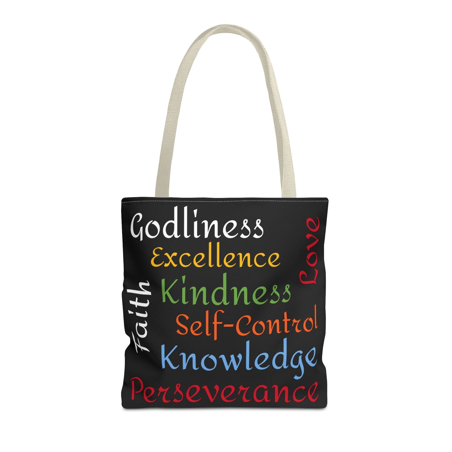 Spiritual Virtues Tote Bag