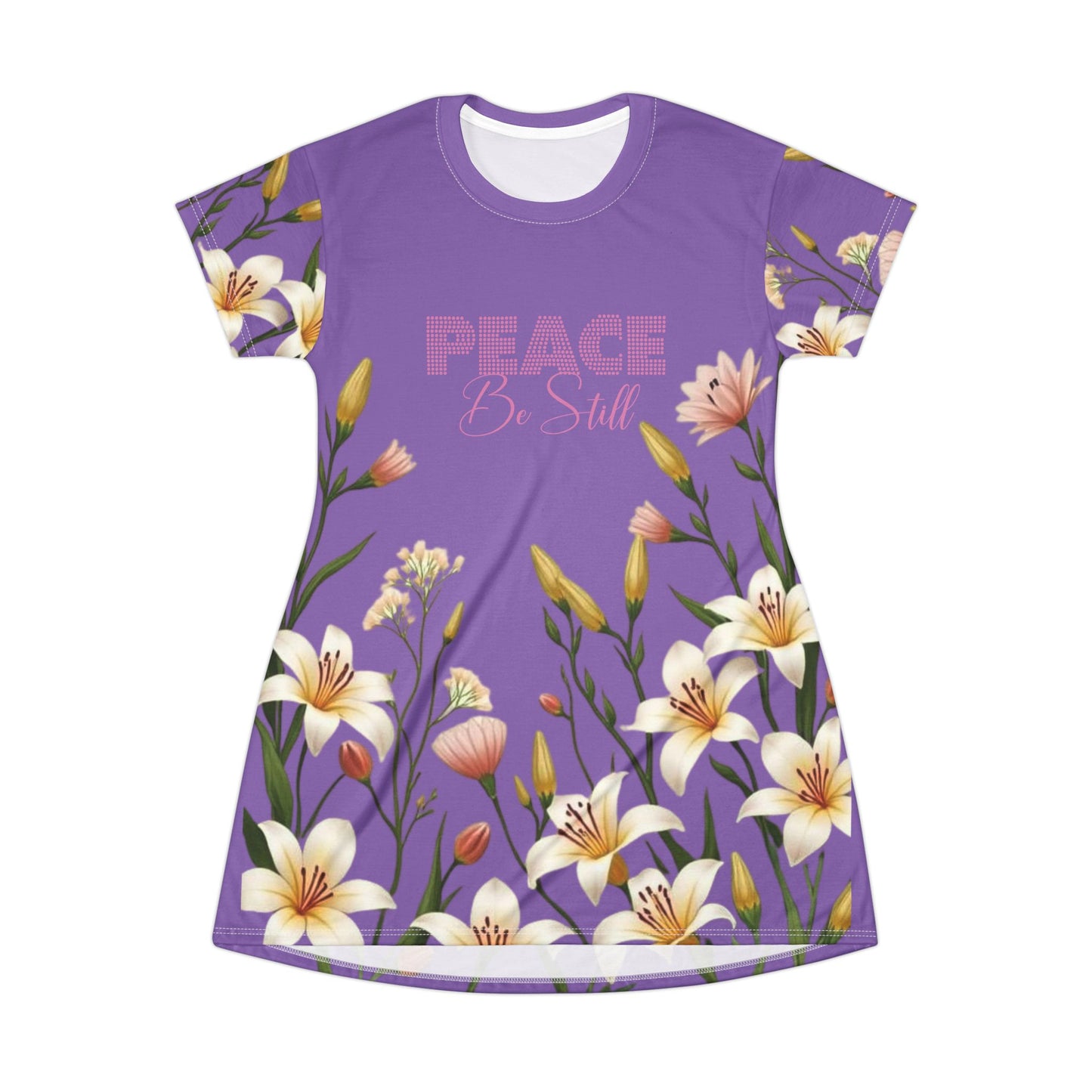 Peace Be Still Floral T-Shirt Dress