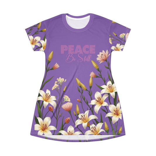 Peace Be Still Floral T-Shirt Dress