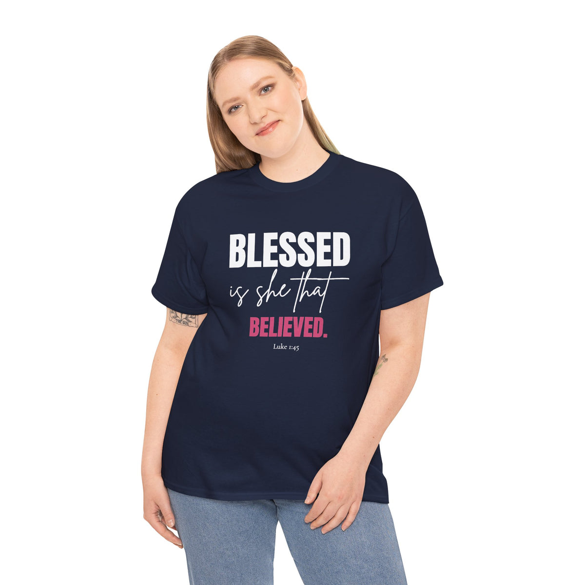 Blessed Is She That Believed Cotton Tee